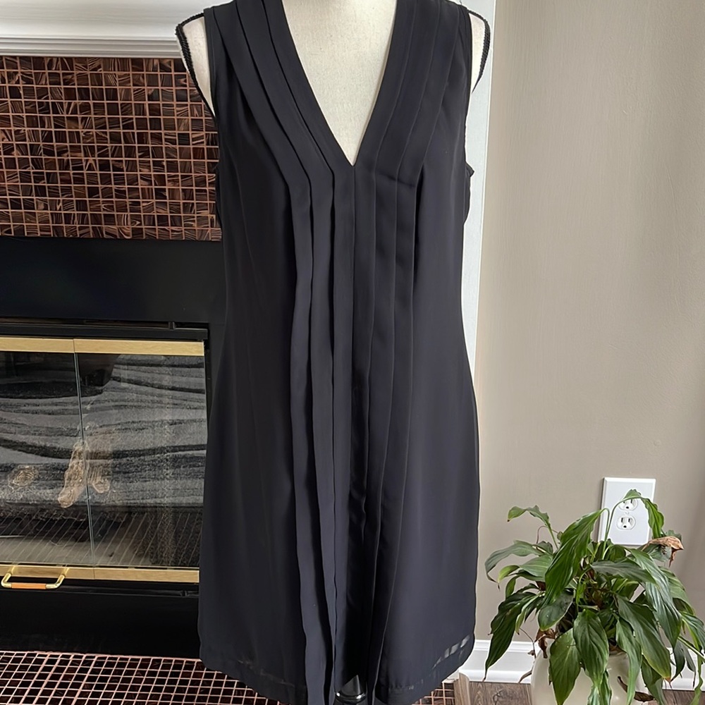 Max Studio Deep V Sleeveless Party/Occasion Little Black Dress Size M